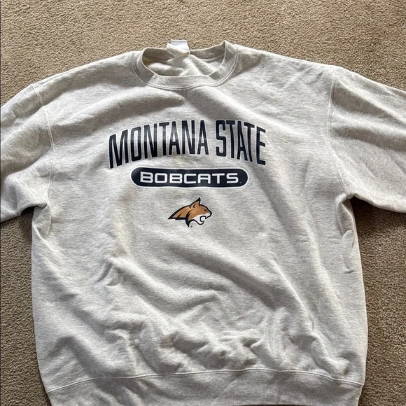 Champion Gray Crewneck Sweater - Montana State Bobcats - Picture 1 of 3